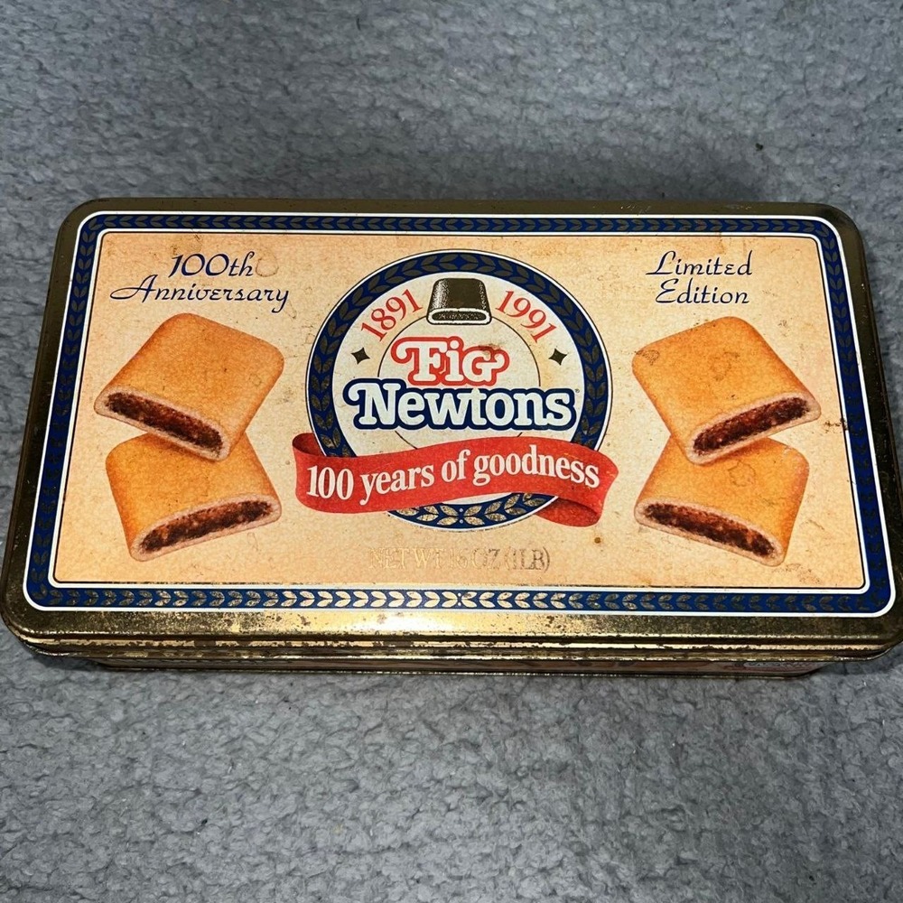 VTG Nabisco‎ Fig Newtons 100th Anniversary Tin 1891-1991 Limited Edition 80s 90s